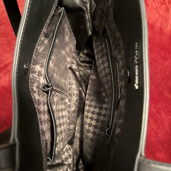 Karl Lagerfeld Black Tote with Eiffel Tower Patch - Picture 4 of 6